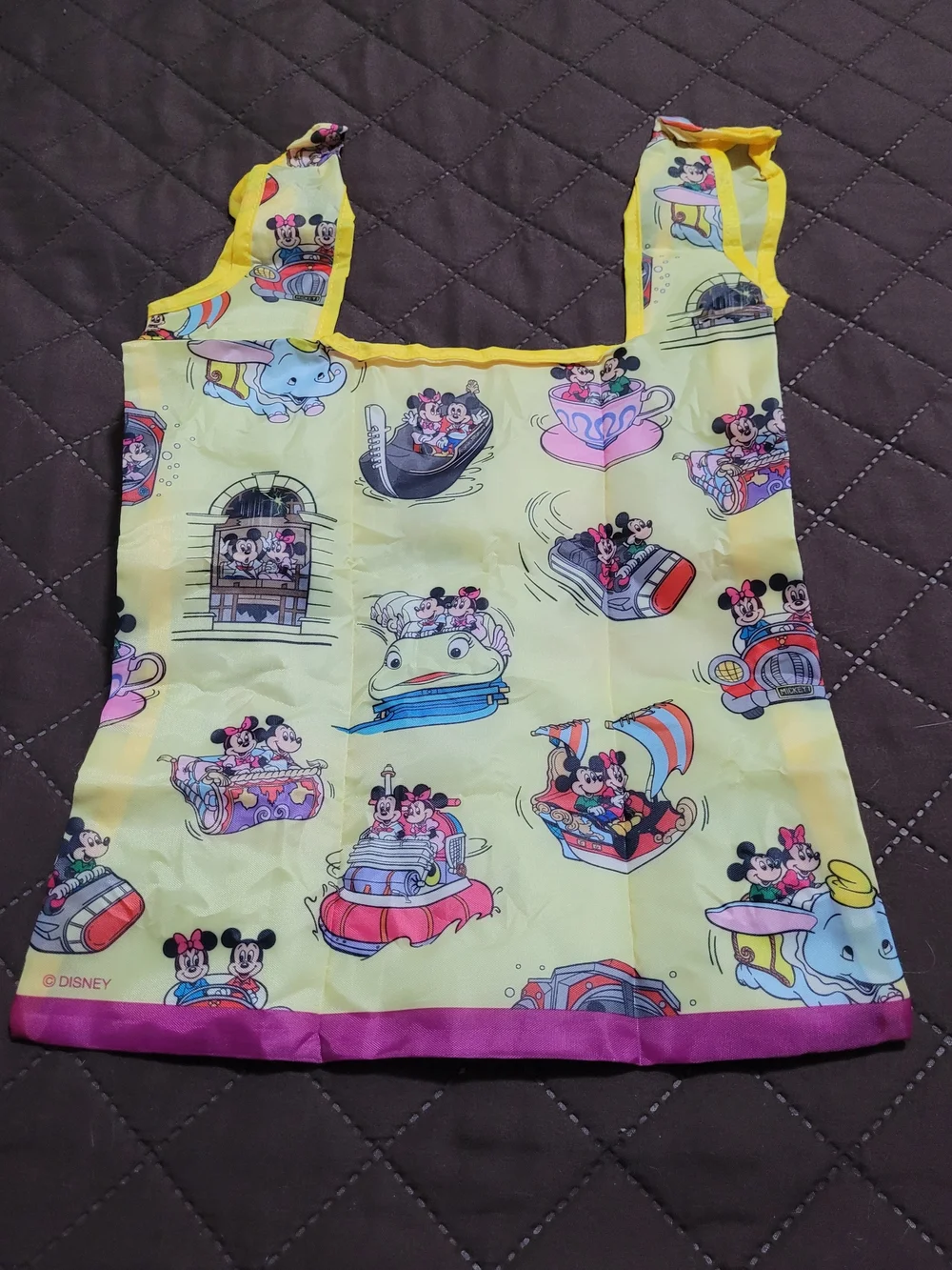 NWT  Tokyo Disney Resort Exclusive Retro Attraction Capsule Toy Eco Bag Set of 3
